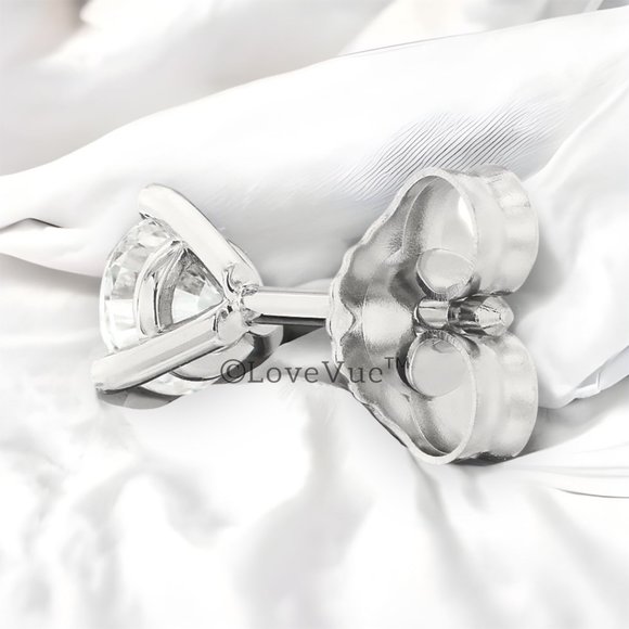 Certified 1ct. t.w. Diamond Three-prong Brilliant Cut Stud Earrings - Picture 5 of 16